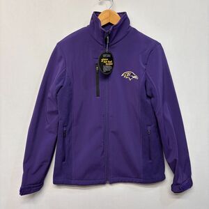 NWT NFL Baltimore Ravens Women Soft Shell Embroidered Jacket Size Small C061 -5